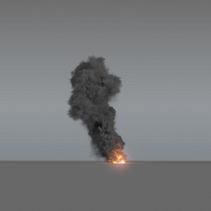 smoke column 02 large 3D model