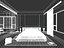 Dormitorio contemporáneo de lujo con luz natural suave