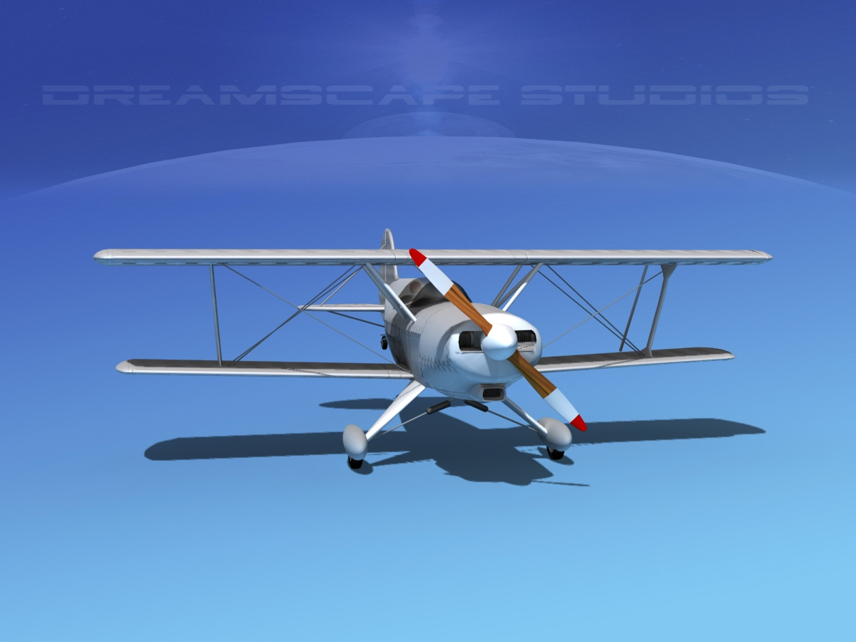 3d model acro sport biplane ii