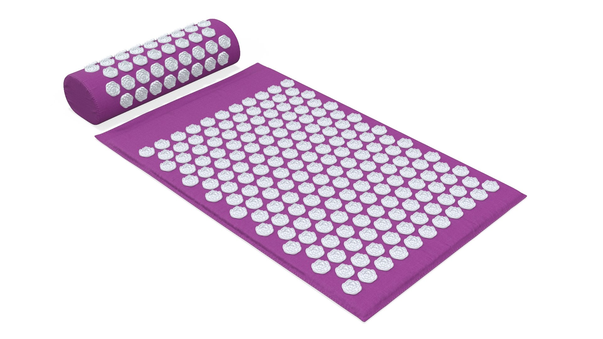 Acupressure Mat and Pillow Purple 3D model preview