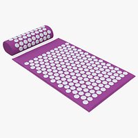 Acupressure Mat and Pillow Purple