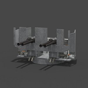 3D model Bofors 40mm anti-aircraft gun