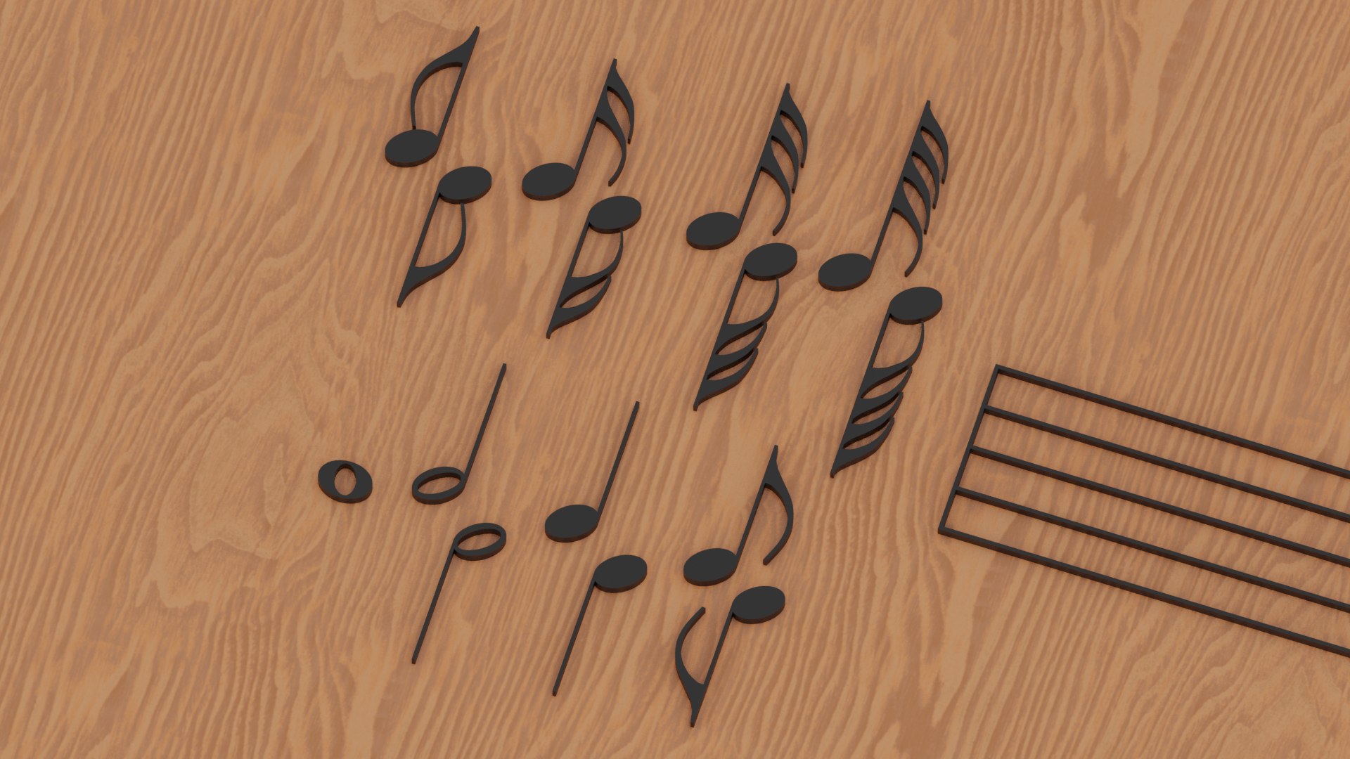 Musical Notes 1 3D Model TurboSquid 1791711   5 