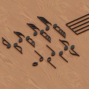 Musical Notes 1 3D model