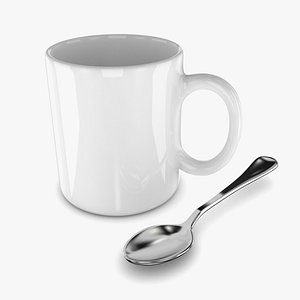 Promotional Mug And Spoon Realistic 01
