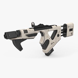 3D Futuristic PDW Old White model