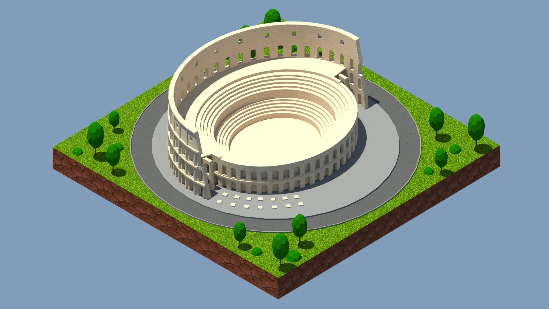 Roman Coliseum Cartoon 3D - TurboSquid 2033956