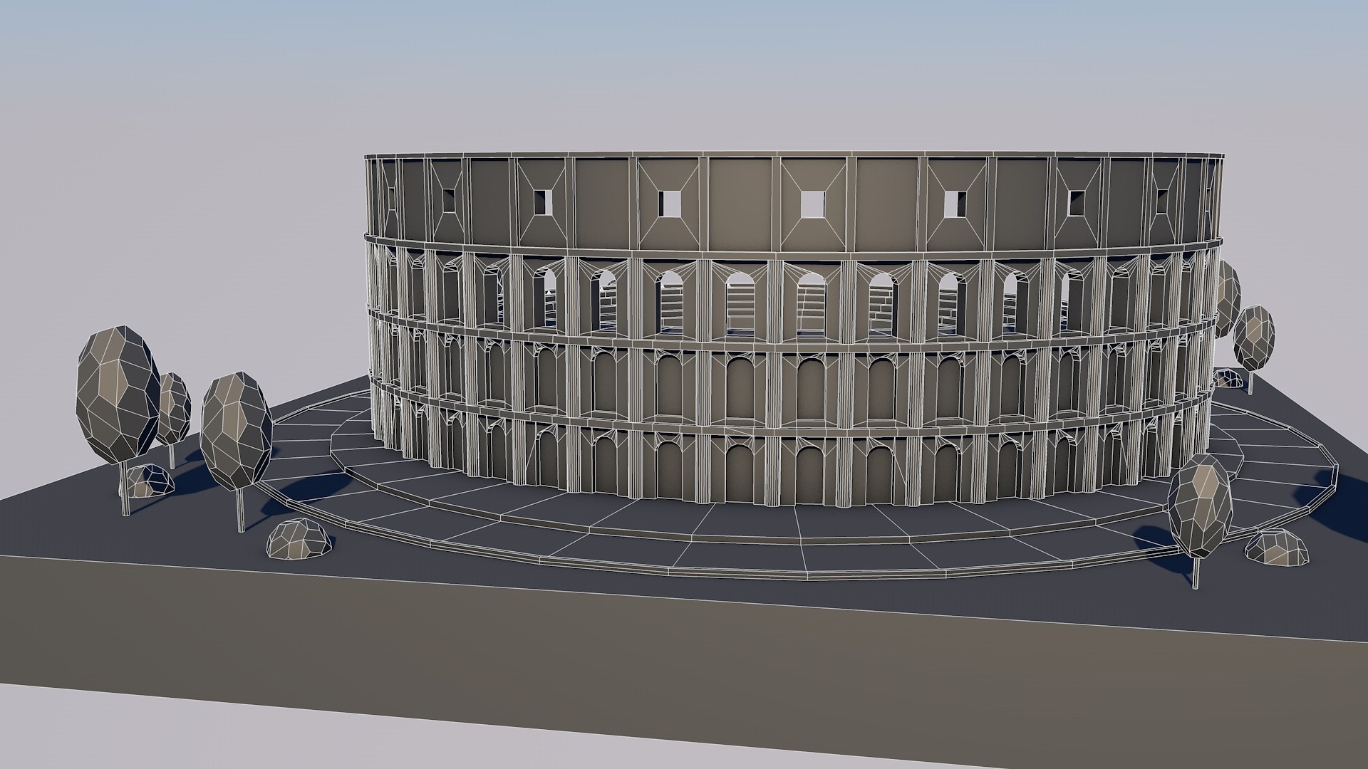 Roman Coliseum Cartoon 3D - TurboSquid 2033956