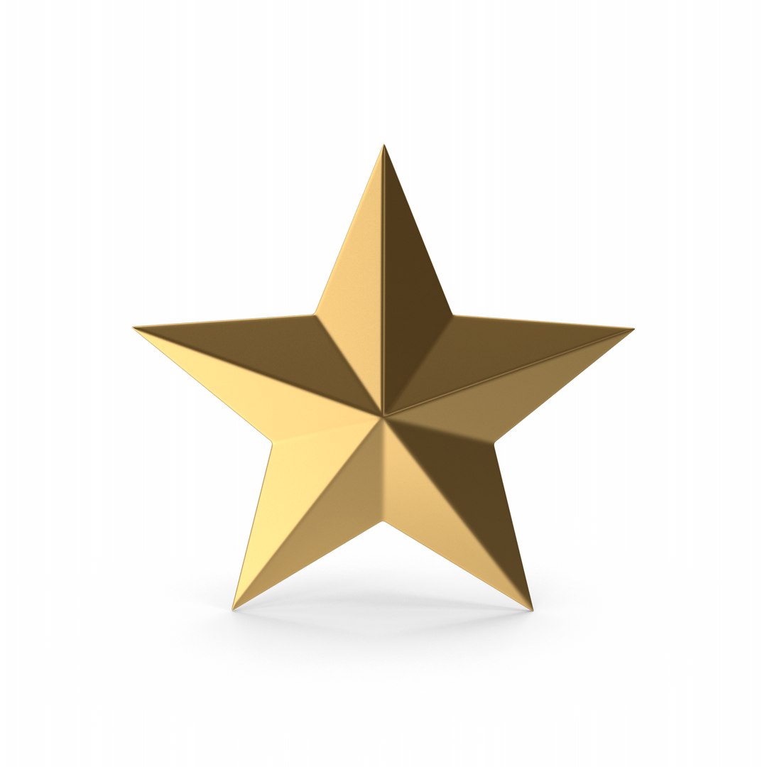 Gold Star Symbol 3D - TurboSquid 2113430