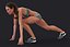 athlete character female 3D