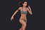 athlete character female 3D