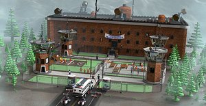 lego big scene prisoners 3D model