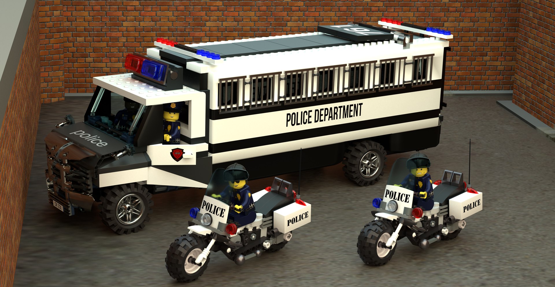 Lego prison bus on sale