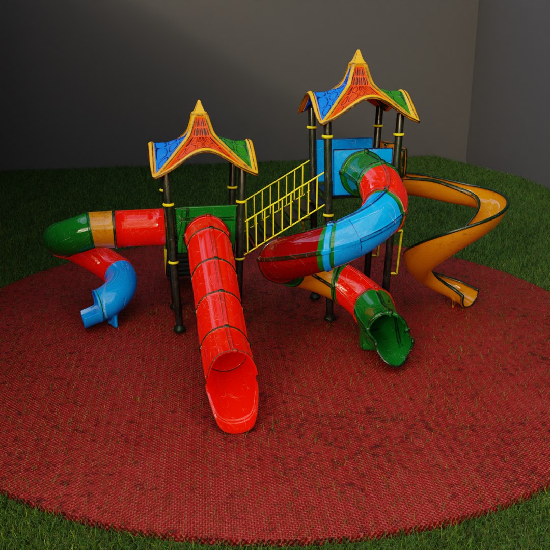 3D Used Childrens Playground 3D Model TurboSquid 2187228