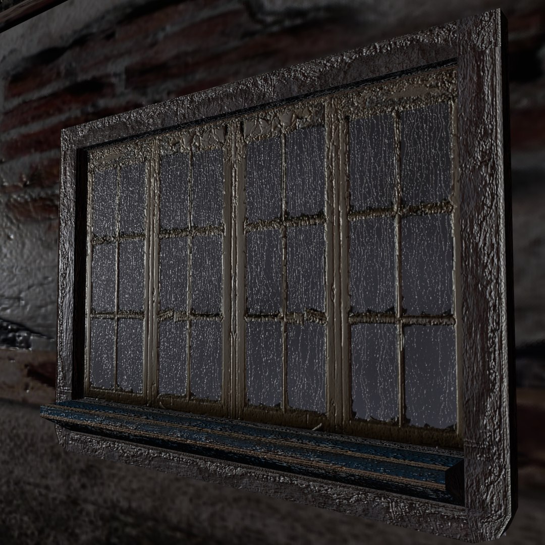 3d Model Window Creepy Old