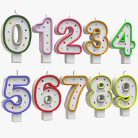 Candle Numbers Colored