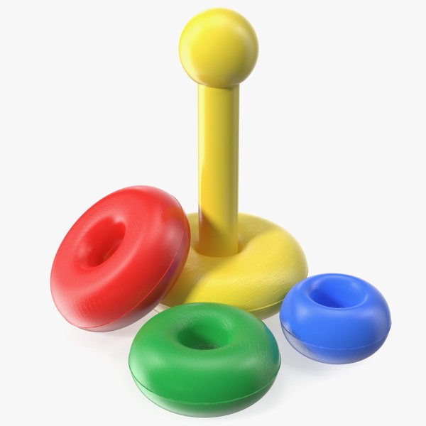 modelo 3d Childrens Toy Pyramid Disassembled - TurboSquid 2019686