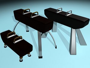 3d gymnastic pommel horse model