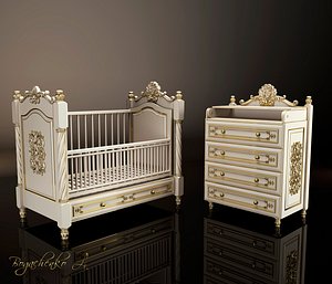 3D Baby cot model