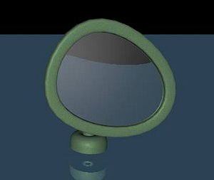 vintage wing mirror 3d model