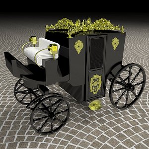 horse carriage count dracula 3D model