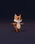 Modelo 3D animado de zorro de dibujos animados