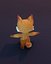 Modelo 3D animado de zorro de dibujos animados