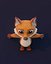 Modelo 3D animado de zorro de dibujos animados