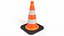 Traffic Cone Fully Reflective 50cm Orange 3D model