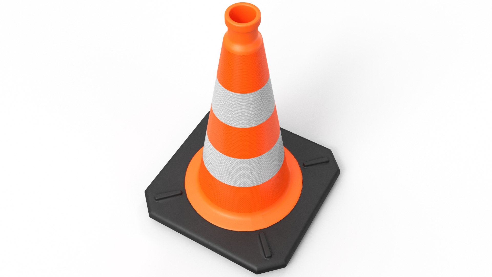 Traffic Cone Fully Reflective 50cm Orange 3D model - TurboSquid 1878200