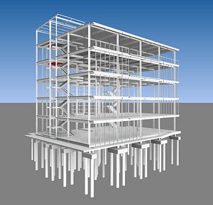Building in structure 3D model