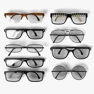 3d model glasses set