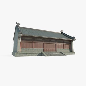 3D Asian ancient architecture urban small houses