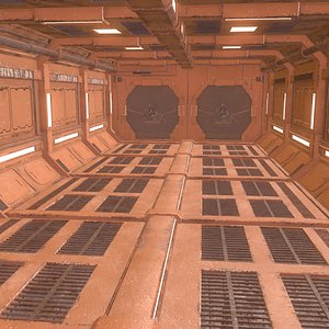 Spaceship Sci-Fi Corridor 3D