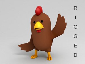 Rigged Brown Chicken Character