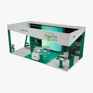 8x4 meter Exhibition Booth 3D model