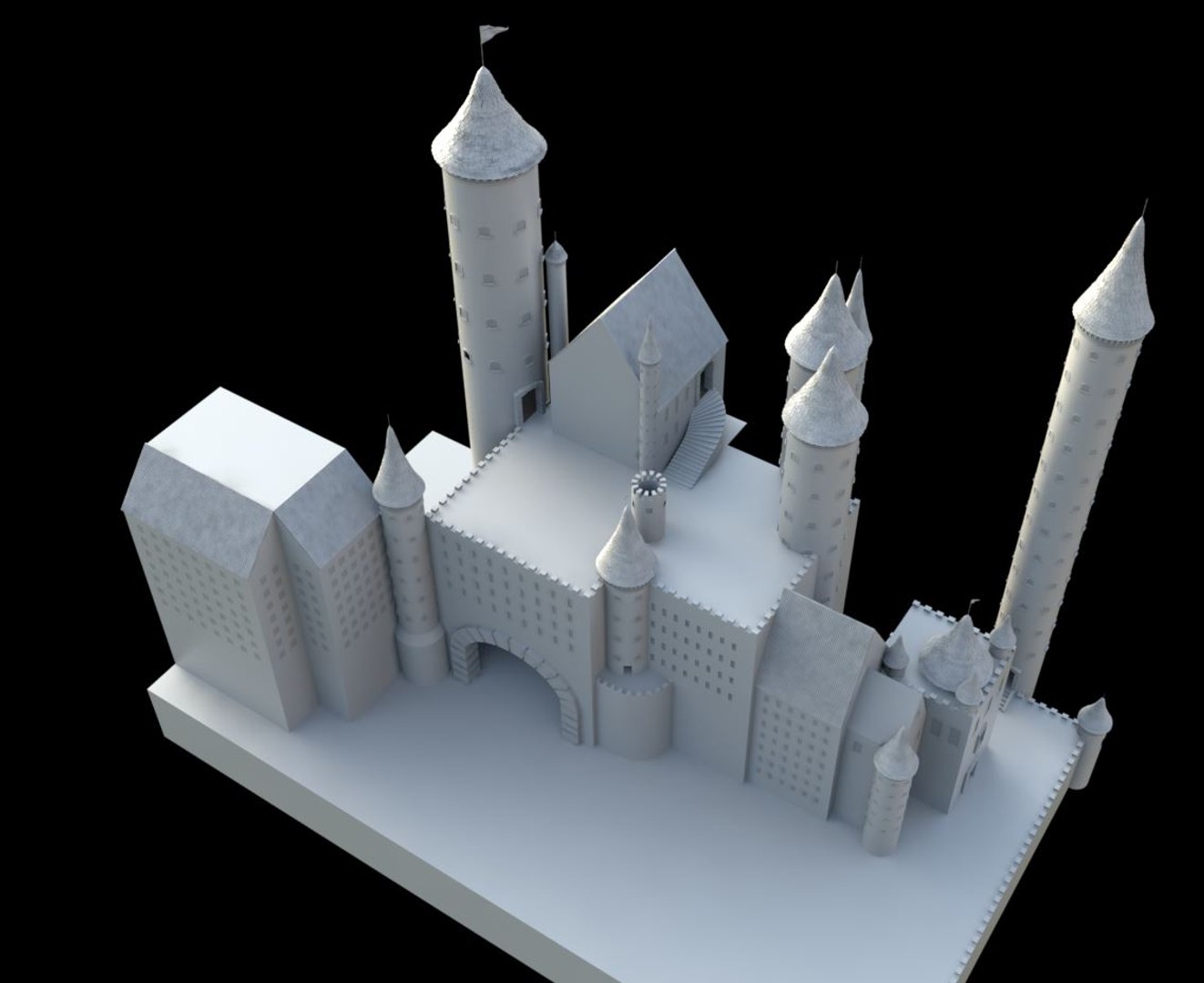 3D Medieval Castle Model - TurboSquid 1160718