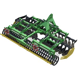 Trailed Disc harrow 3D model