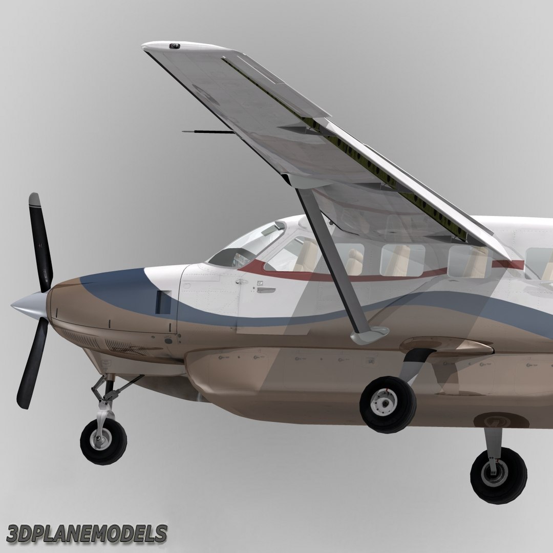 cessna 208 caravan grand 3d obj