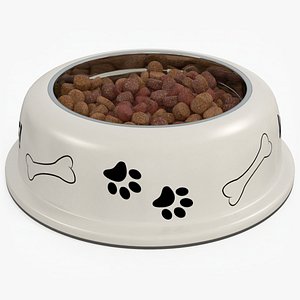 Dog Bowl with Food