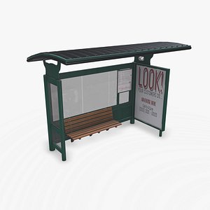 Bus Stop Low-poly PBR