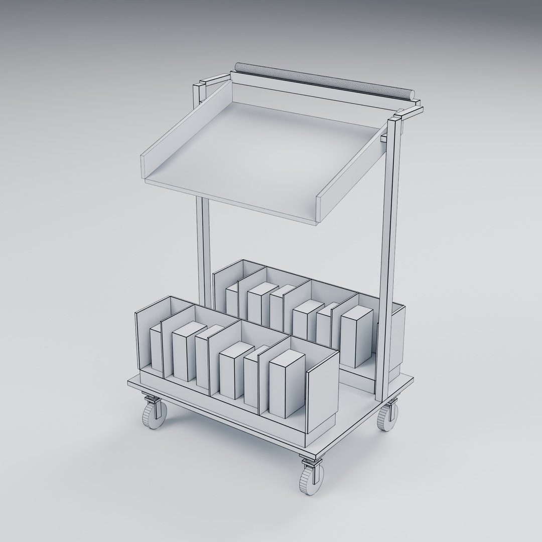 3D model Library Book Return Cart with Sorting Compartments https://p.turbosquid.com/ts-thumb/xR/De9IGf/Aw/06_wireframe/jpg/1788962739/1920x1080/fit_q87/b2fdf791d0733e9d842f288e88f20da97996e10b/06_wireframe.jpg
