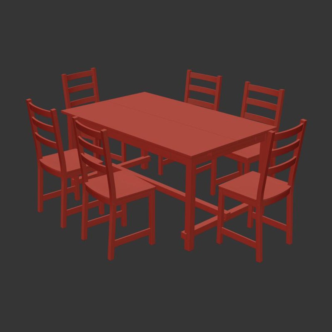 3D Ikea NORDVIKEN Set Model - TurboSquid 1783772