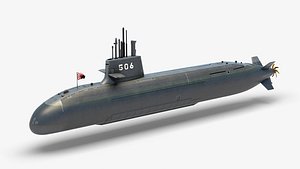 japan submarine ss - 3D model