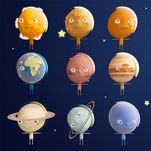 Cartoon Planets