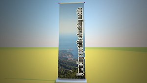 stand unwinding portable advertising 3d model