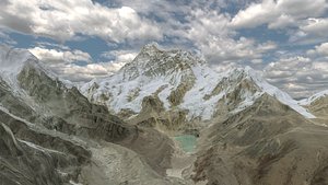 Mount Makalu - Himalayan Eight Thousander PBR landscape