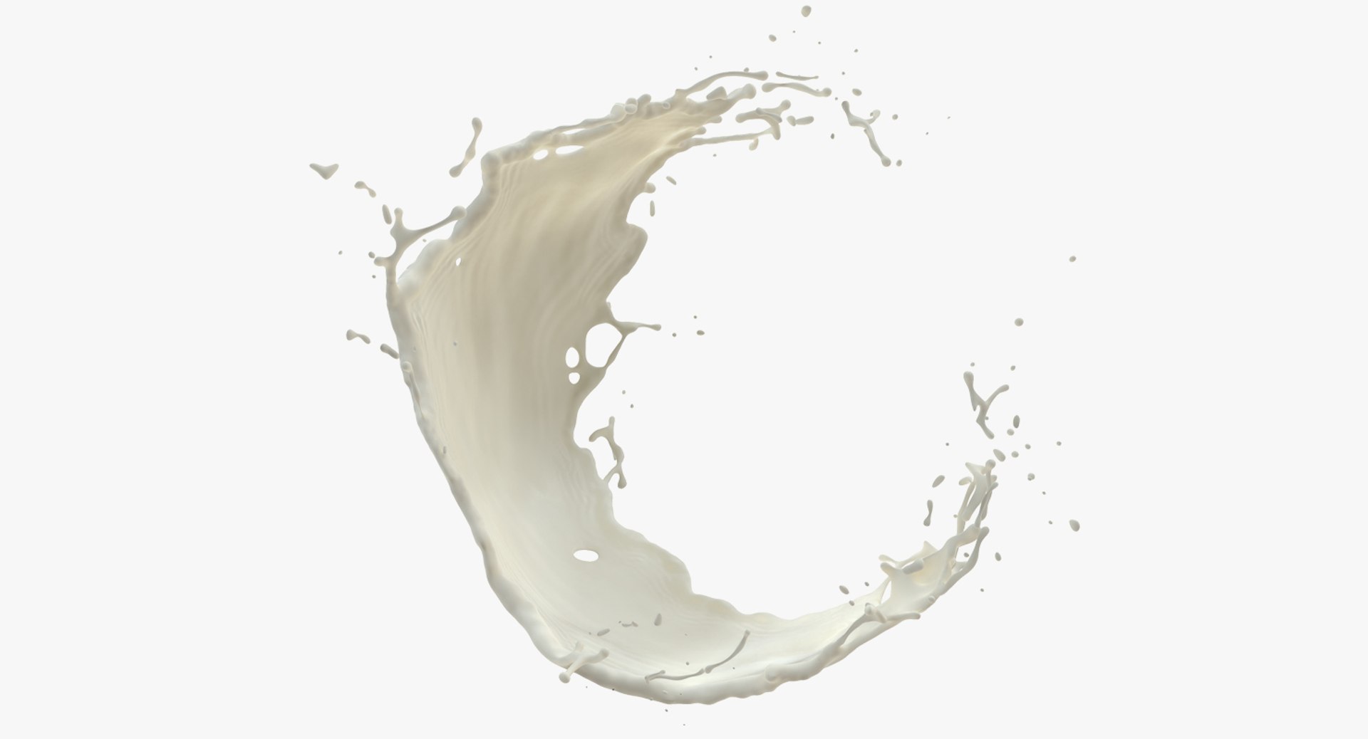 Milk Splash in Air 3D model preview