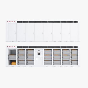 Tesla Megapack  with Internal Parts