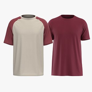 Two Raglan Sleeve T-Shirt in CLO and Marvelous Designer 3D